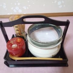 美品】茶道具 野点・お点前セット 御茶箱付き 茶筅（百本立）茶碗 建水