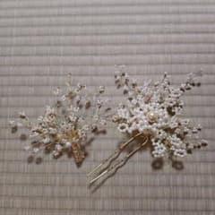 パール ヘアピン 髪飾り 2点セットのサムネイル