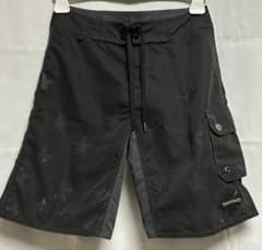 クロムハーツSurf Pants スタープリント柄クロスパッチ ブラック 29 