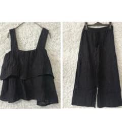 新品 HERENCIA パンツセットアップ ブラック フリーサイズ - メルカリ