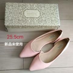 ランダ　ローヒールパンプス　ピンク 25.5cmのサムネイル