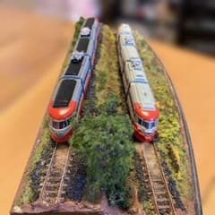 小田急ロマンスカー3000系Nゲージ鉄道模型 ジオラマ - メルカリ