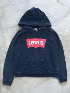 【R142】Levi’s リーバイス BATWING ロゴ パーカー 黒 14のサムネイル