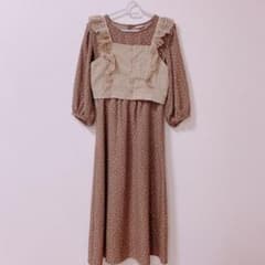 《ehka sopo》ロングワンピース＆レースビスチェ セットのサムネイル