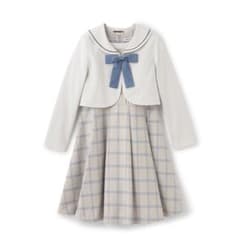 美品★メゾピアノジュニア　セーラージャケット＆ワンピースセットのサムネイル