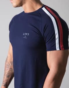 LYFT SLIM FIT 2 LINE T-SHIRT - NAVYのサムネイル