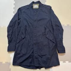 美品 nexusⅶ ミリタリーロングコート 46(M) ネイビー ネクサス7 
