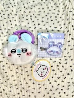 Available for immediate purchase〇Chiikawa Momonga Plush Mini Tote Bag and Hair Clip Set