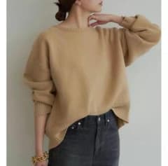 定価4.6万 大草直子GALLARDAGALANTEカシミヤダブルフェイスニットのサムネイル