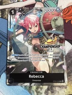【ワンピースカードゲーム】英語版　チャンピオンシップ　レベッカ　海外限定　記念品 ワンピースカードゲーム】英語版 チャンピオンシップ レベッカ 海外