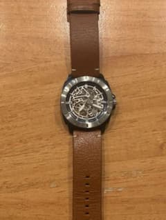 美品 FOSSIL 腕時計 BQ2427 自動巻き スケルトン ブルー - メルカリ