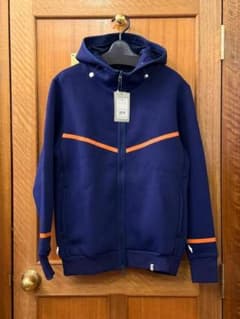 【M/新品/送料無料】定価2.2万 テックウェア ジップアップパーカー ネイビーのサムネイル
