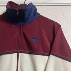 80s NIKE トラックジャケット　茶　小豆色のサムネイル