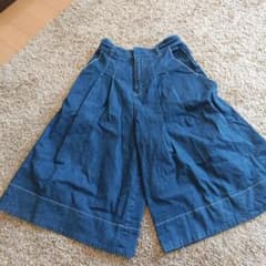 pom ponette junior デニム ガウチョパンツワイドパンツ　 L