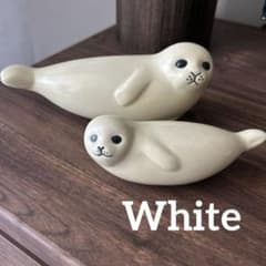 リサラーソン アザラシ SEAL 親子セット M S 2点セット ホワイト