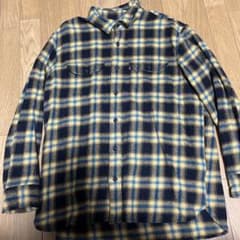 Levi's ネルシャツ L ネイビー×イエローのサムネイル