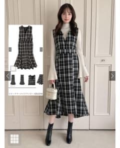 【GRL完売品】ツイードマーメイドワンピースのサムネイル