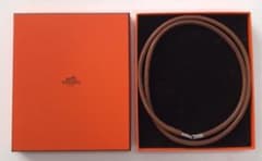 【最終価格】HERMES エルメス ブレスレット ロング レザー ブラウンのサムネイル