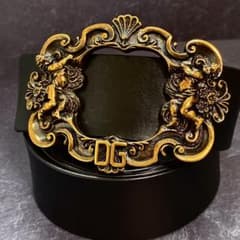Y2K ドルチェ＆ガッバーナ バロック バックル 天使 エンジェル ベルト 彫刻 Y2K ドルチェ＆ガッバーナ バロック バックル 天使 エンジェル ベルト