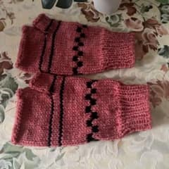 ハンドメイド 手編みハンドウォーマーのサムネイル