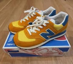 New Balance 574 スニーカー イエロー ブルー