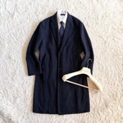 <極美品>CARUSO butterflyブラウン ウール チェスターコート50 中古・古着通販】CARUSO (カルーゾ) ウールチェスターコート ブラウン