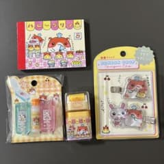 ハムちゃんプリン ローラー消しゴム えんぴつキャップ 前髪クリップ メモ帳 - 3