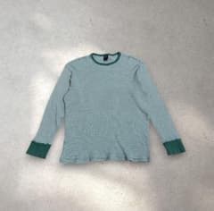 00s OLD GAP サーマル ボーダー 長袖カットソー ワッフル y2k - メルカリ