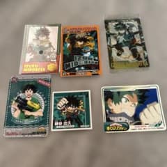 僕のヒーローアカデミア 緑谷出久 カード・シール6枚セットのサムネイル