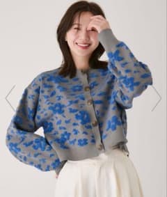 AS KNOW AS【新品】花柄 長袖 カーディガン ボタン 個性的 大人可愛いのサムネイル