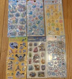 パペットスンスン あわわちゃん　んぽちゃむ　シール まとめ売り 6枚セットのサムネイル