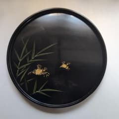 未使用《輪島塗》漆器 丸盆 黒塗り - メルカリ