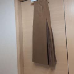サイドプリーツ ワイドパンツ キャメルのサムネイル