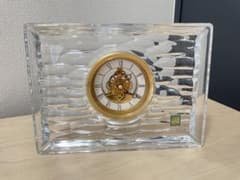 ガラスの置き時計　hoya crystal HOYA CRYSTAL 水晶置時計 - メルカリ