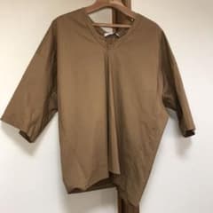 アナディス ブラウス 七分袖  キャメル 綿 コットンのサムネイル