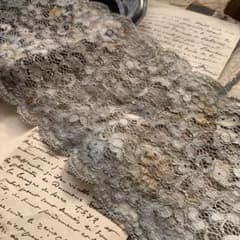 ジャンクジャーナル素材☆錆×カラフル手染め幅広ストレッチレースmix