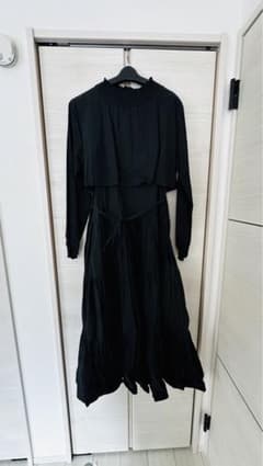 まる︎☺︎ 様専用✨JUNOAH  ワンピース　黒　ティアードスカート　ハイネックのサムネイル
