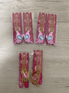 キラキラコーデ　セボンスター　ネックレス 6個セット　蝶　ピンクメッキ　金メッキのサムネイル
