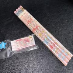 산리오 마이멜로 피아노 연필 지우개 세트 헤세이 레트로