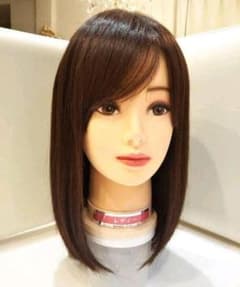 レミー人毛100%シルクスキンＩ型つむじ総手植え地肌✨西野七瀬❣️艶髪セミロングのサムネイル