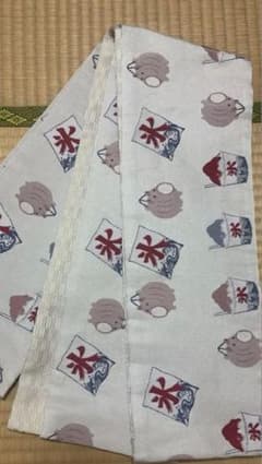 夏帯 半幅帯 かき氷 蚊取り線香柄のサムネイル