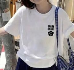 【新品未使用】MARYQUANT マリクワロゴプリントTシャツホワイト Mサイズのサムネイル