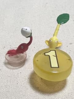 レア⭐︎赤ピクミン　黄ピクミン　フィギュア　吸盤　レトロ　めじるし　いちぶんのいち