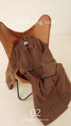 Alumu. AM370902 check long coatのサムネイル
