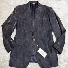 定価6.8万円】 ヨシユキコニシ ラメ加工 テーラードジャケット 花柄 L 