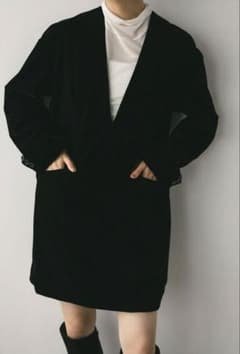 【STYLEMIXER】テーラーベルベットミニワンピース/BLK/Mのサムネイル