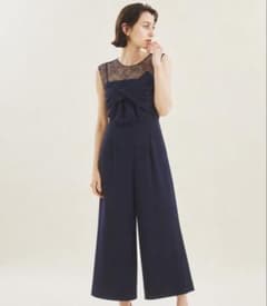GRACE CONTINENTAL レースリボンサロペット ネイビー - メルカリ