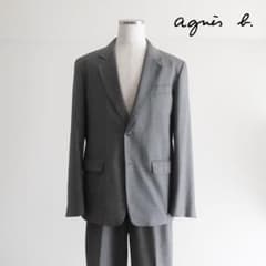 フランス製】Agnes b. ポリレーヨン 2Bセットアップ グレー - メルカリ
