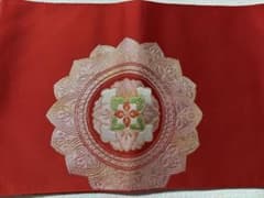 【8寸名古屋帯】赤地華文柄のサムネイル