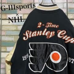 G IIIスポーツ×NHL フライヤーズ　中綿スウェットスタジャン　ビッグロゴ G IIIスポーツ×NHL フライヤーズ 中綿スウェットスタジャン ビッグロゴ